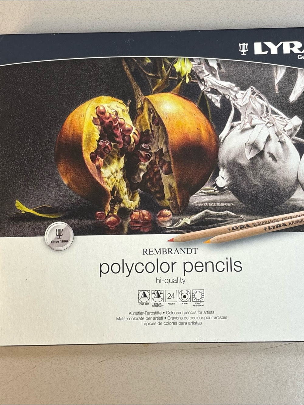LYRA Rembrandt Polycolor 24 Colored Pencil Set Germany Artist Pencils Open Box